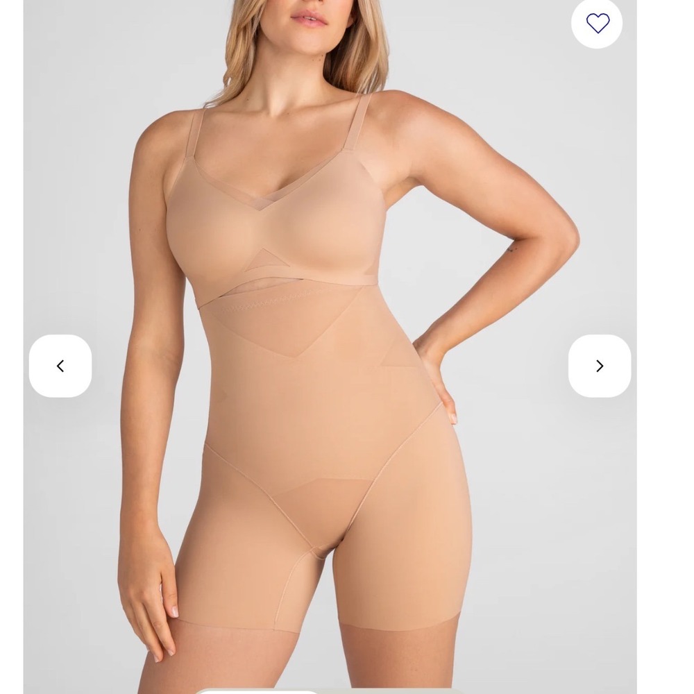 Honeylove‎ SuperPower Short Shapewear Sand Beige High Waisted Size Large XMZ2112